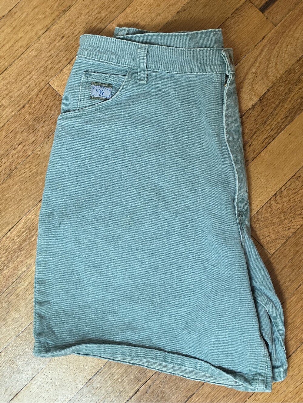Wrangler Teal Denim Shorts